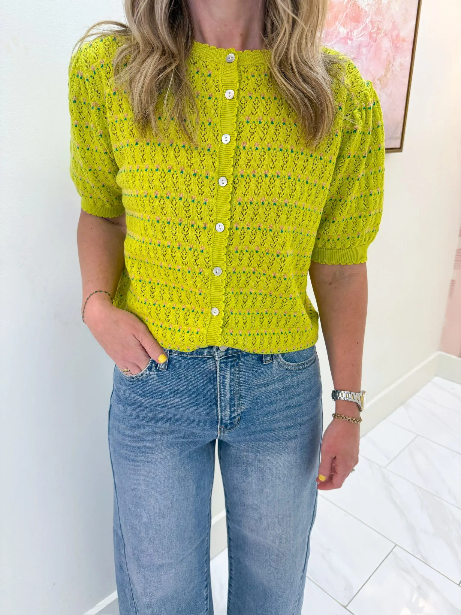 Short & Sweet Floral Cardigan sold by Mimosa product image thumbnail 3
