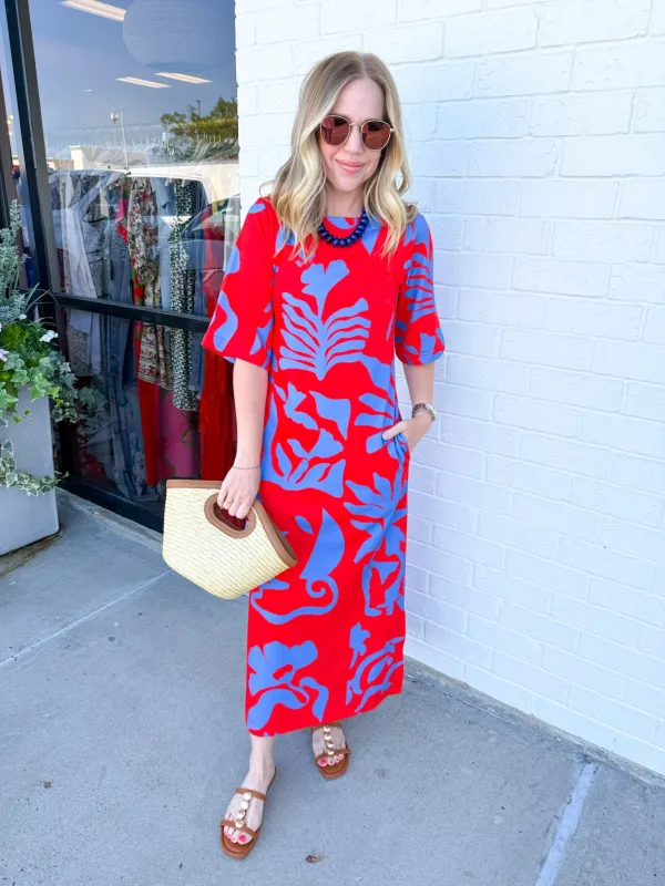 Tilly Dress Rouge Majorelle made by Mimosa