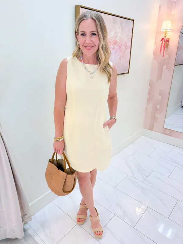 Canary Linen Mini Dress made by MABLE