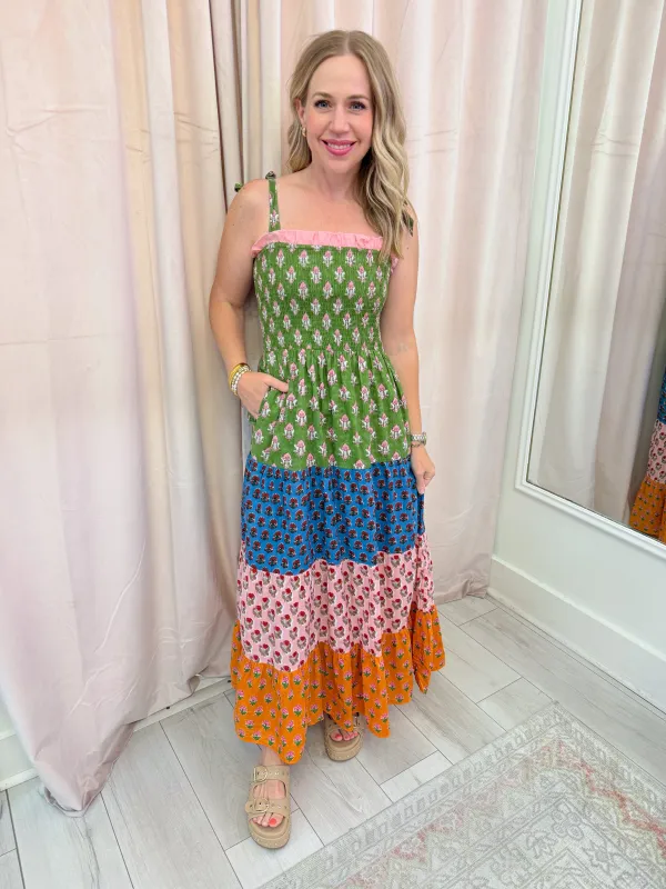 Charlie Tiered Midi Dress made by THML