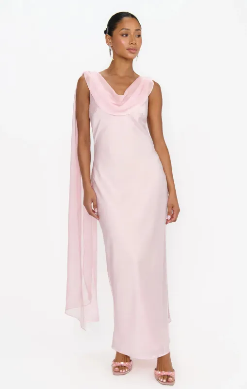 Maya Midi Dress Powder Pink Luxe Satin made by Show Me Your MuMu