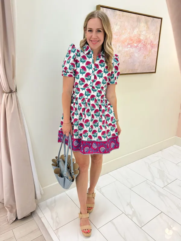 Amelia Puff Sleeve Mini Dress made by TCEC