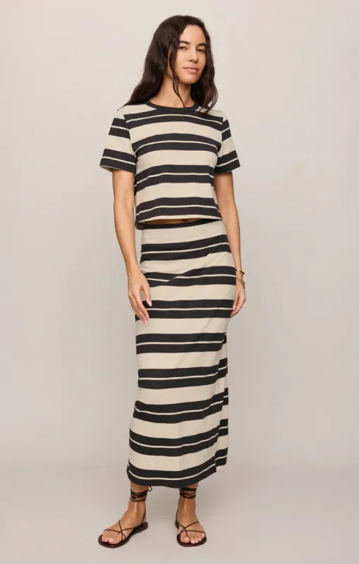 ZS Gail Striped Jersey Midi Skirt made by Z Supply