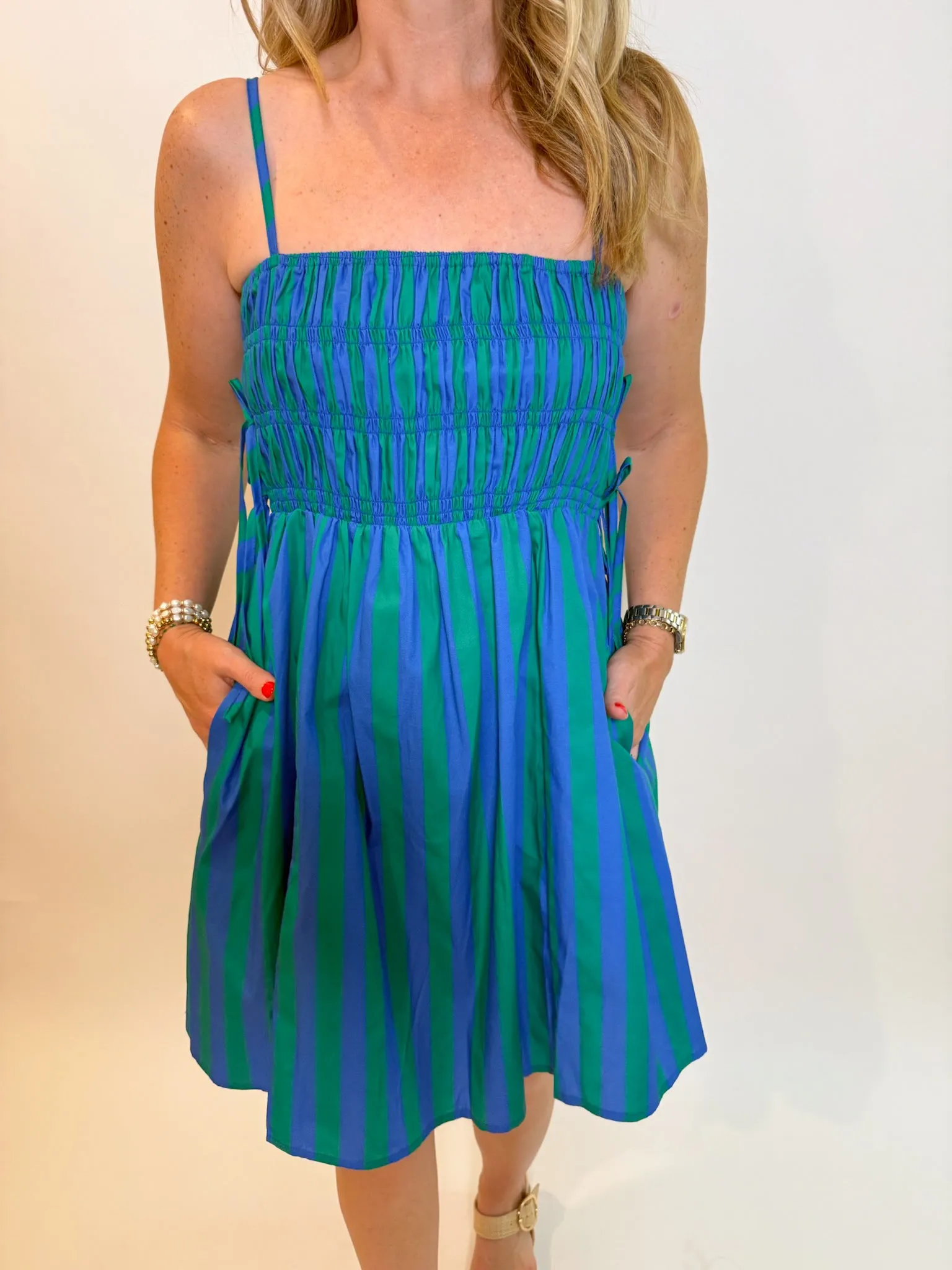 Cortlyn Striped Tie Mini Dress sold by Mimosa product image thumbnail 2