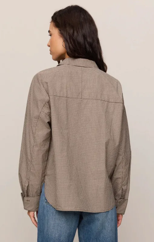 ZS On Duty Gingham Button Up Top made by Z Supply