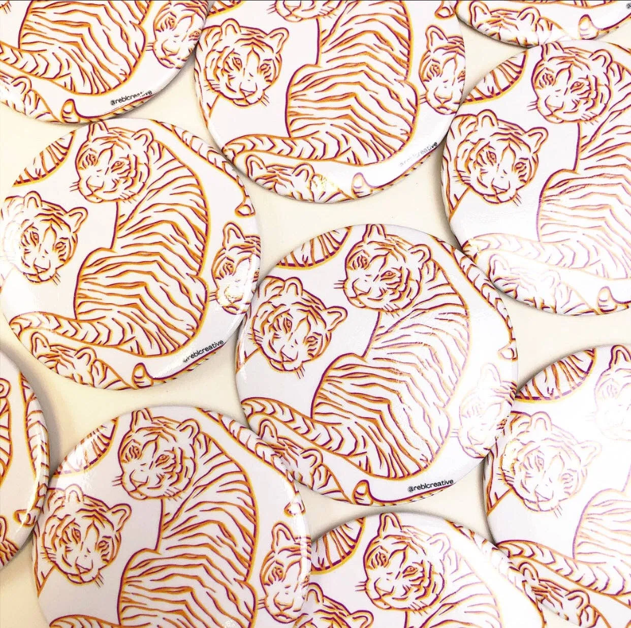 Sassy Tigers - Game Day Button sold by Mimosa product image thumbnail 4