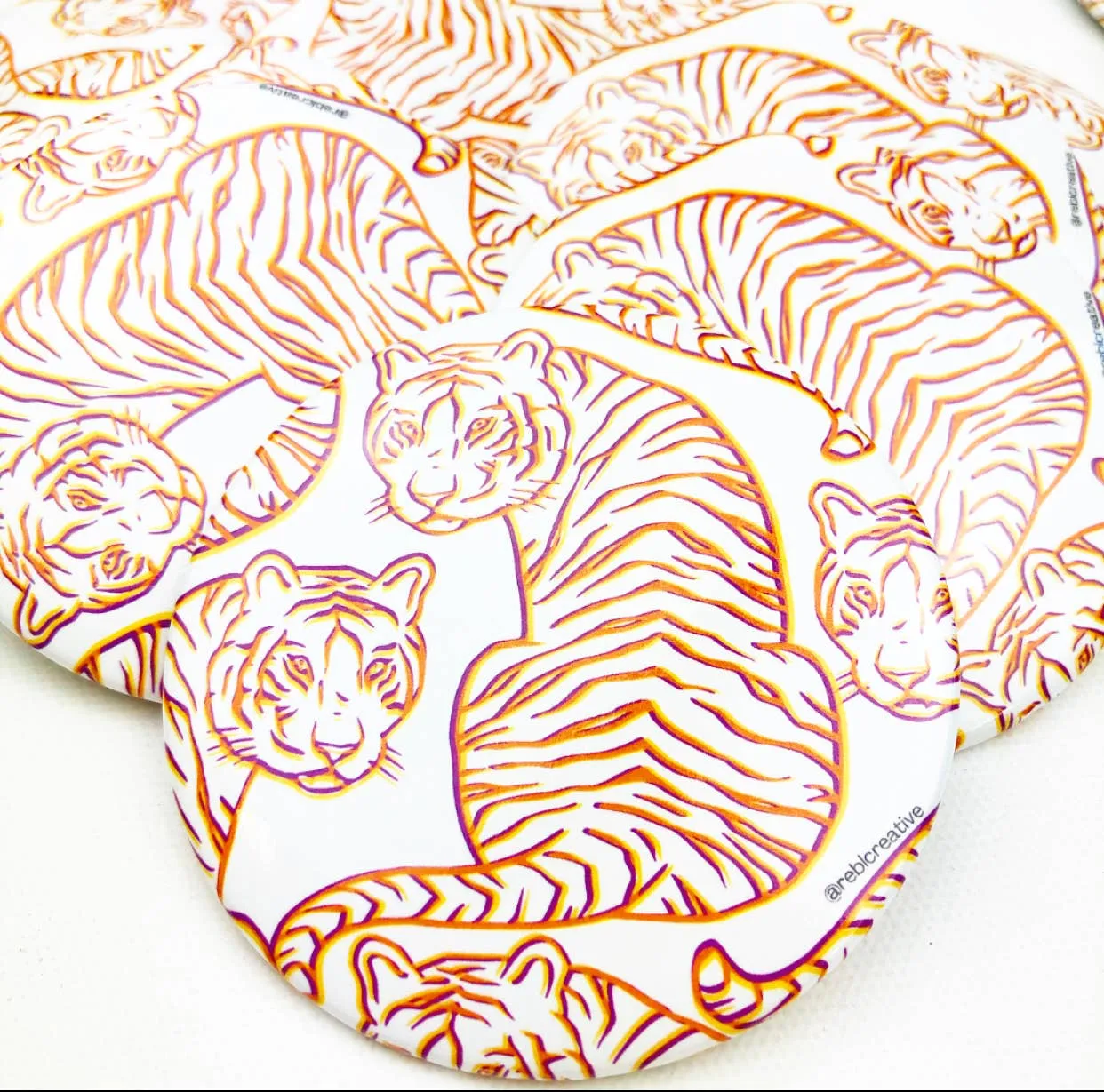 Sassy Tigers - Game Day Button sold by Mimosa product image thumbnail 5