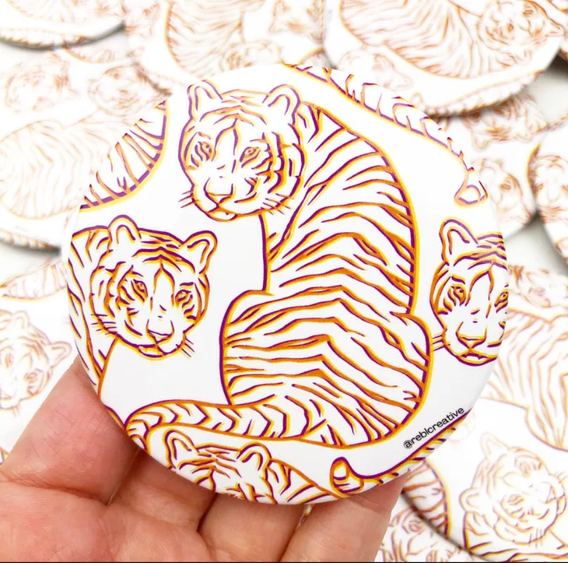 Sassy Tigers - Game Day Button made by Mimosa