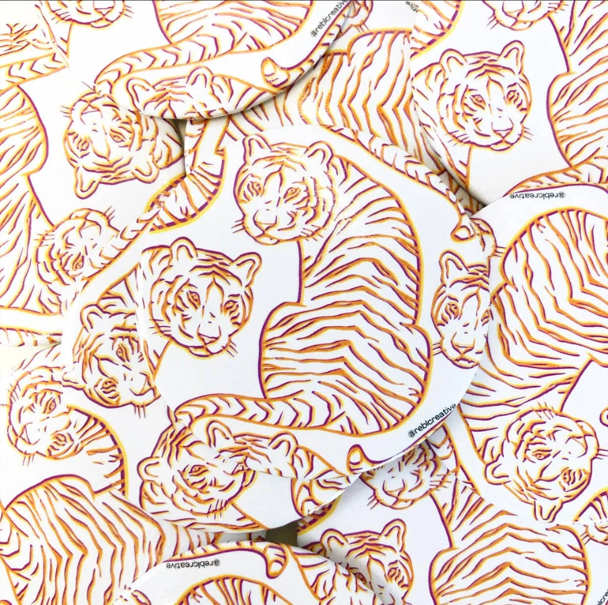 Sassy Tigers - Game Day Button sold by Mimosa product image thumbnail 3