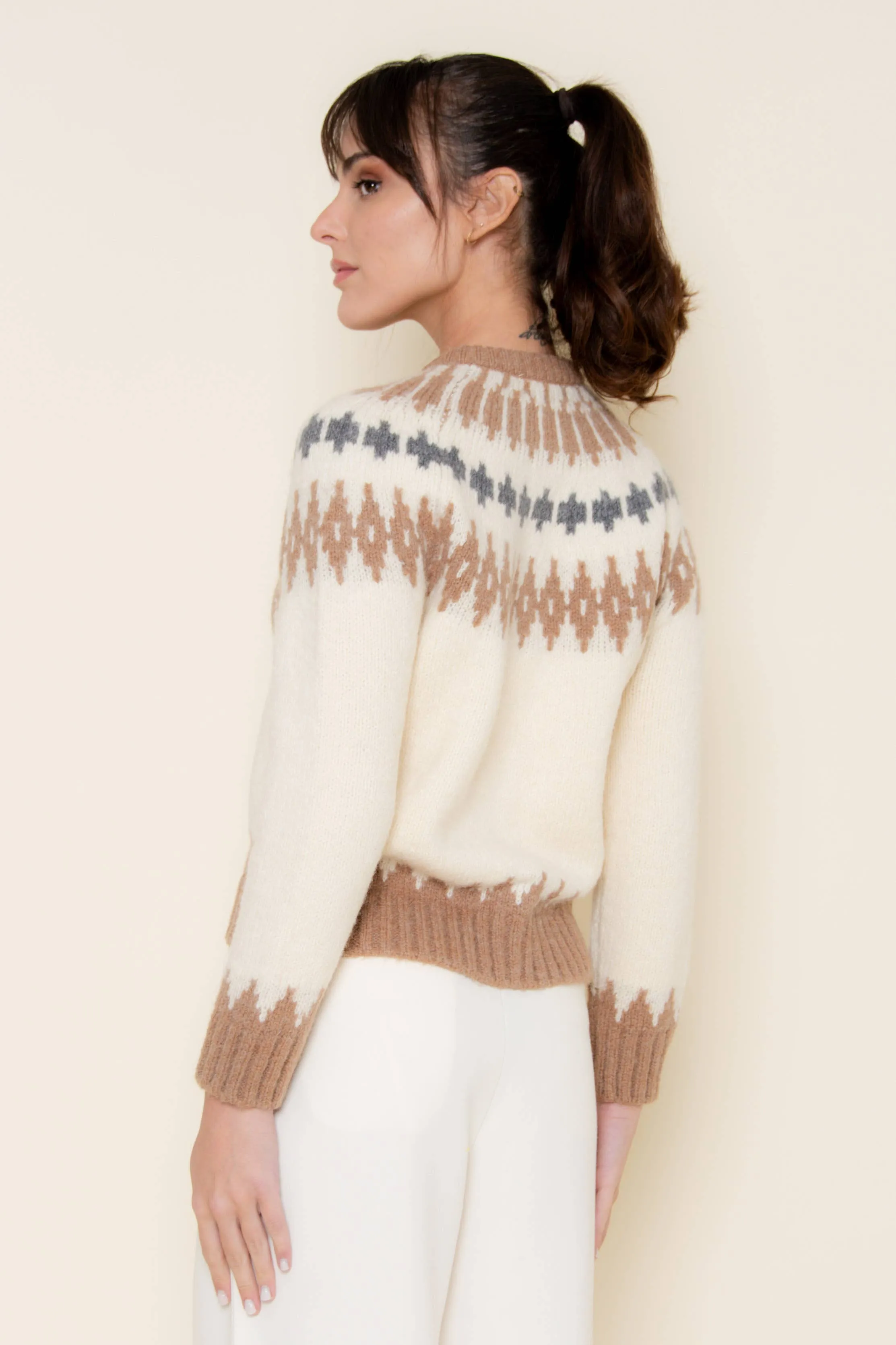 Ski Pattern Knitted Cardigan sold by Mimosa product image thumbnail 5
