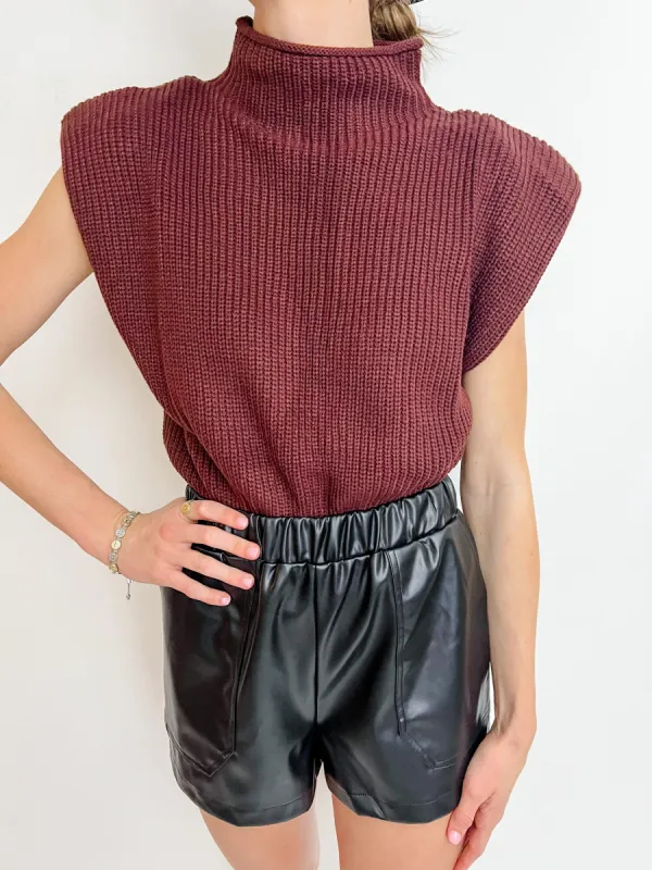 Sly Shoulder Pad Sweater Vest sold by Mimosa