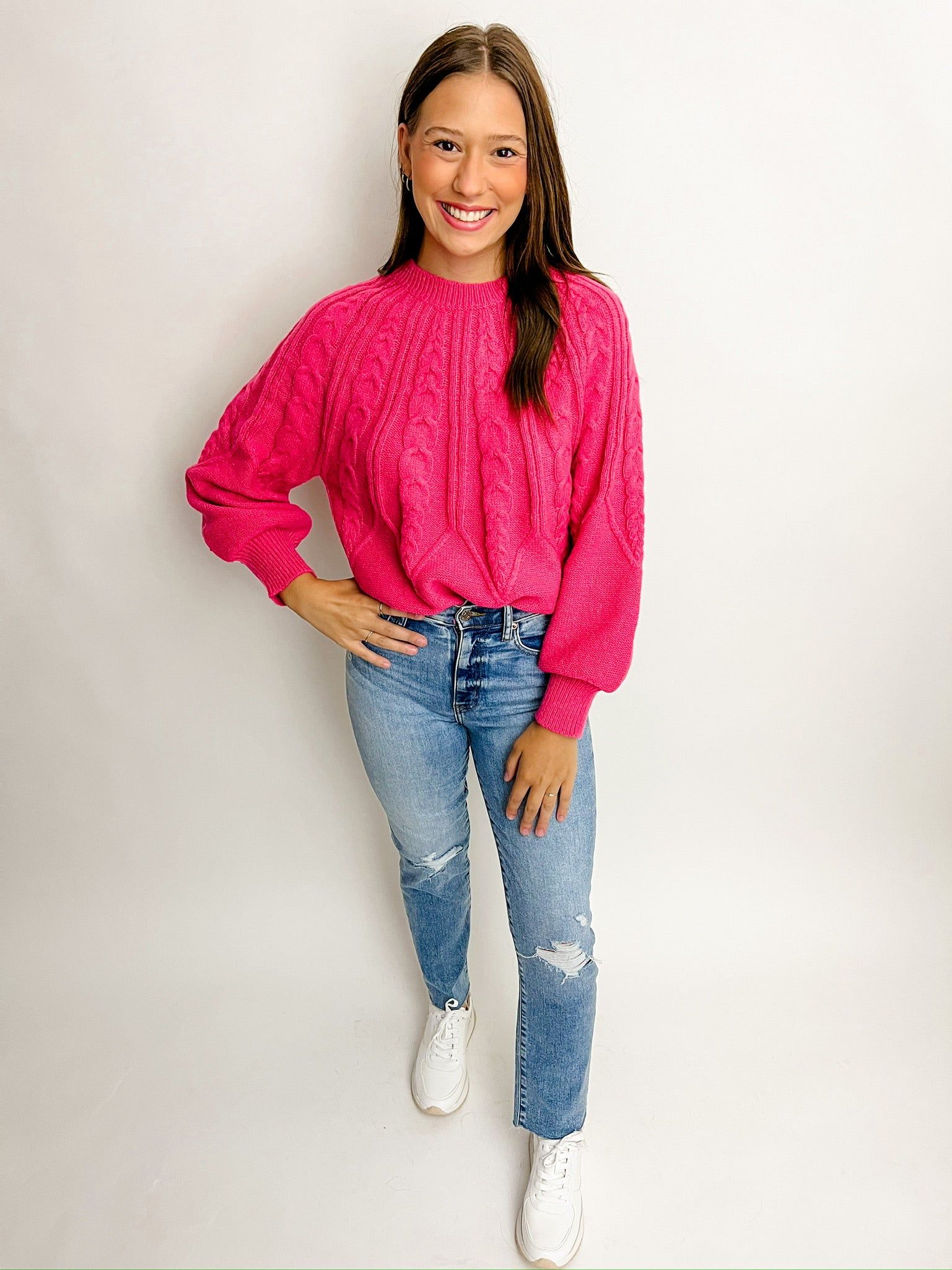 Calla Cozy Cable Sweater sold by Mimosa