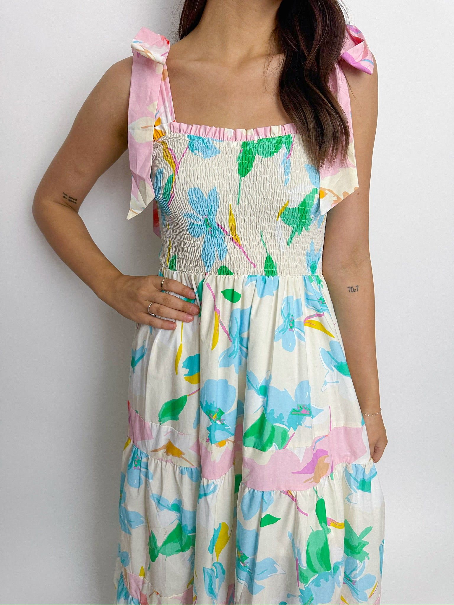 Breezy Blooms Tiered Maxi Dress sold by Mimosa product image thumbnail 2