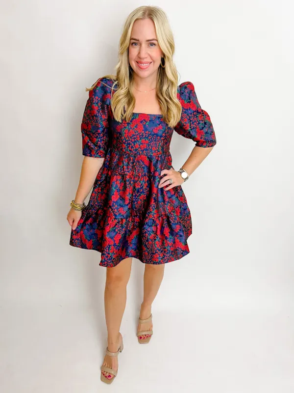 Dahlia Brocade Mini Dress sold by Mimosa