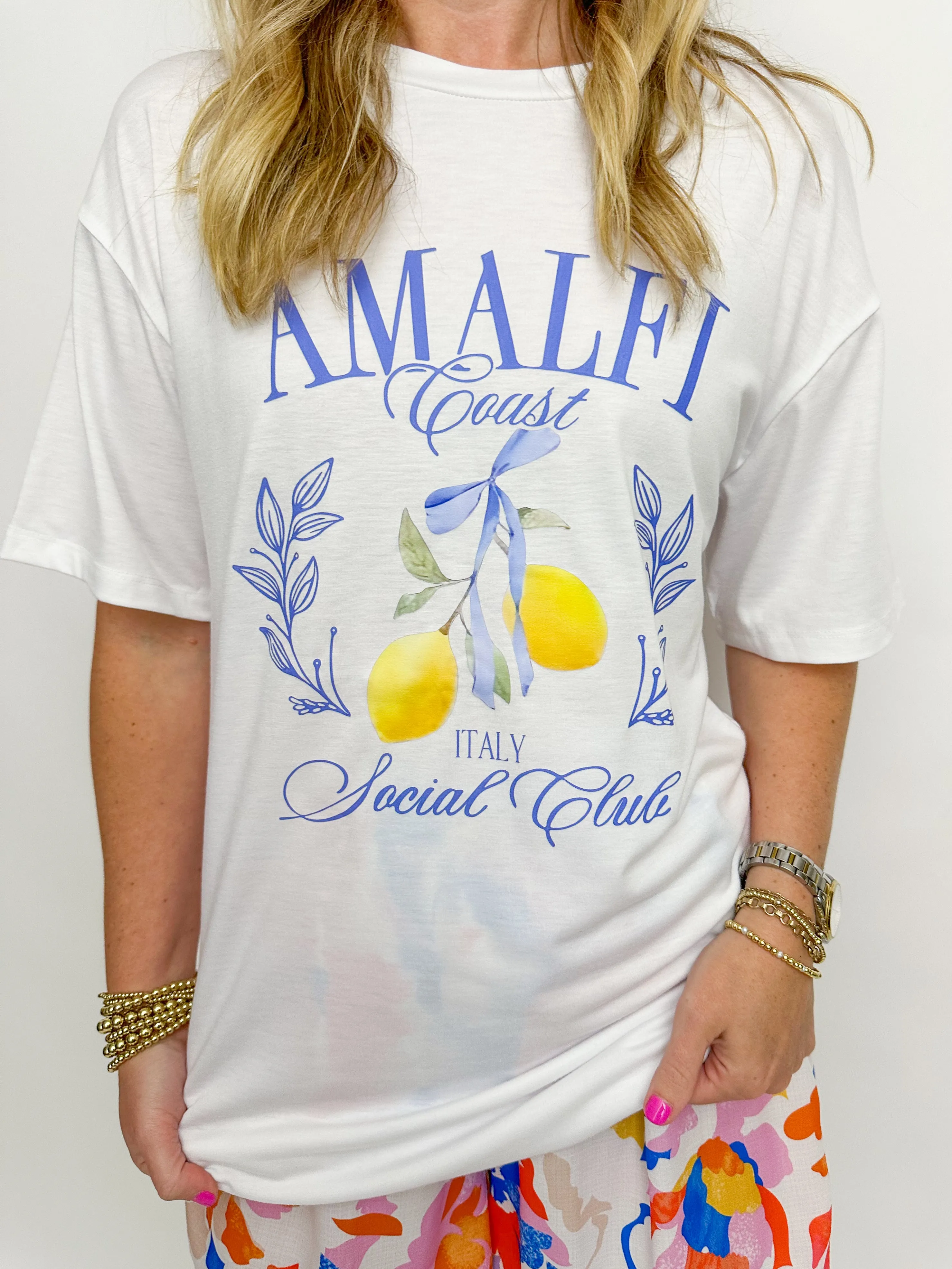 Amalfi Coast Social Club Graphic Tee sold by Mimosa product image thumbnail 4