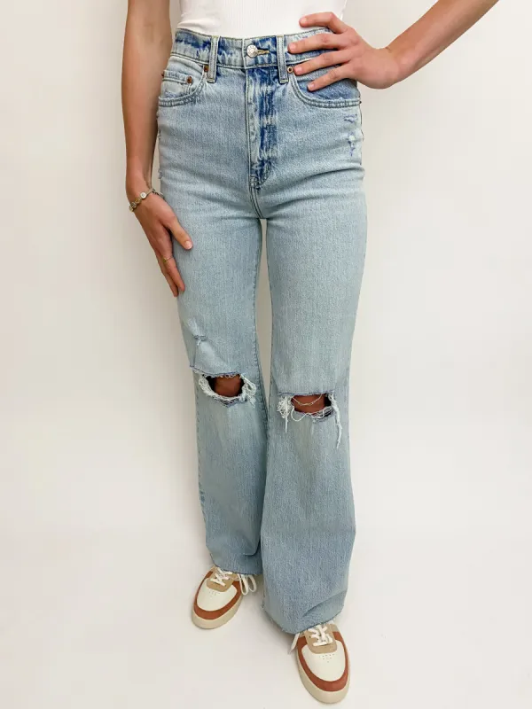 Far Out High Rise Wide Leg Jean Motto sold by Mimosa