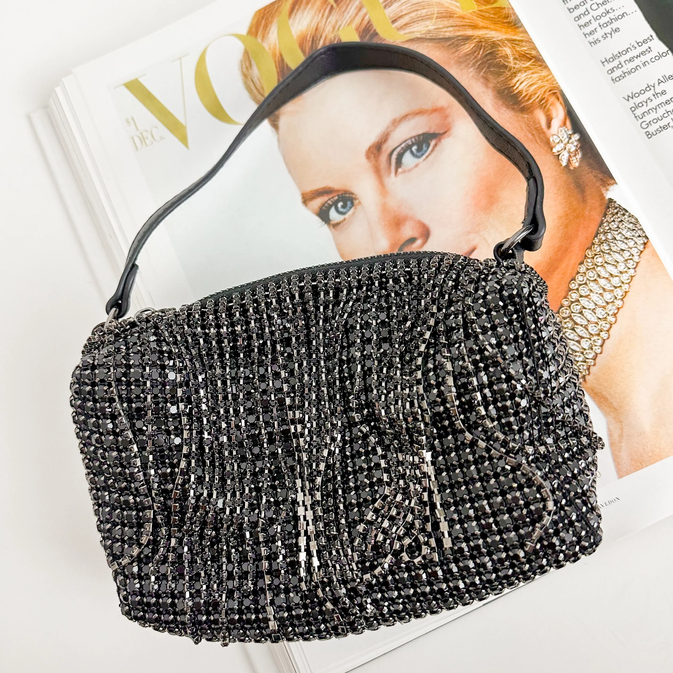 Mia Rhinestone Clutch sold by Mimosa product image thumbnail 5