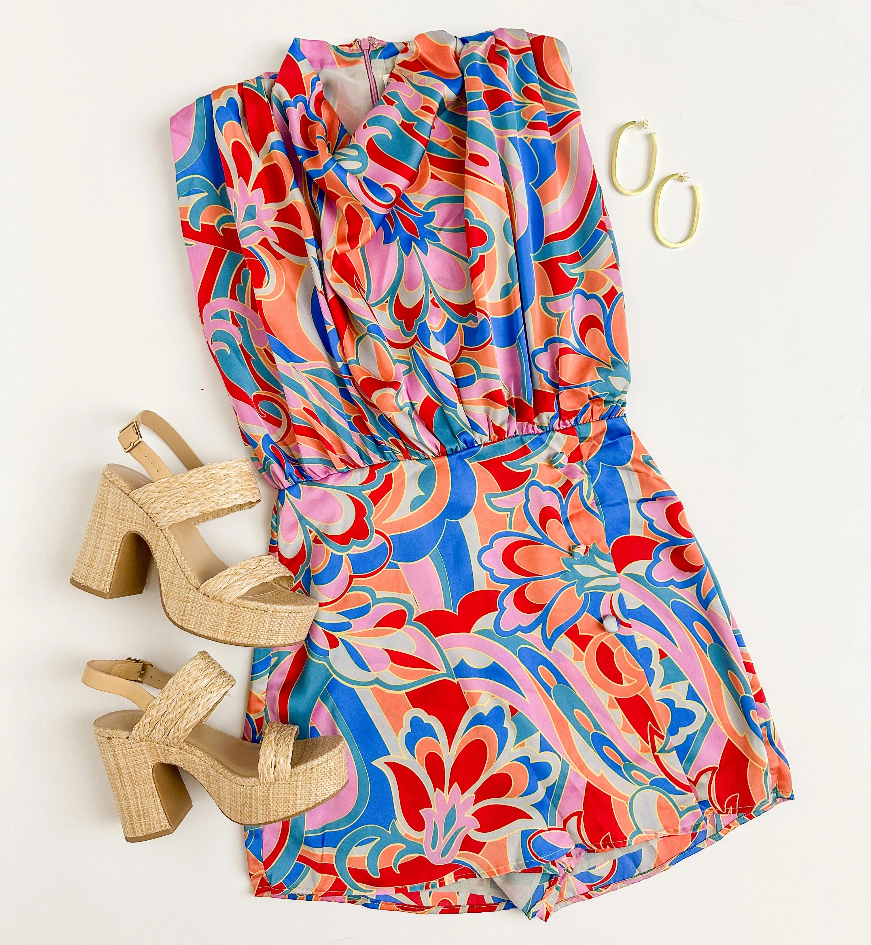 Emmy Mambo Satin Romper sold by Mimosa
