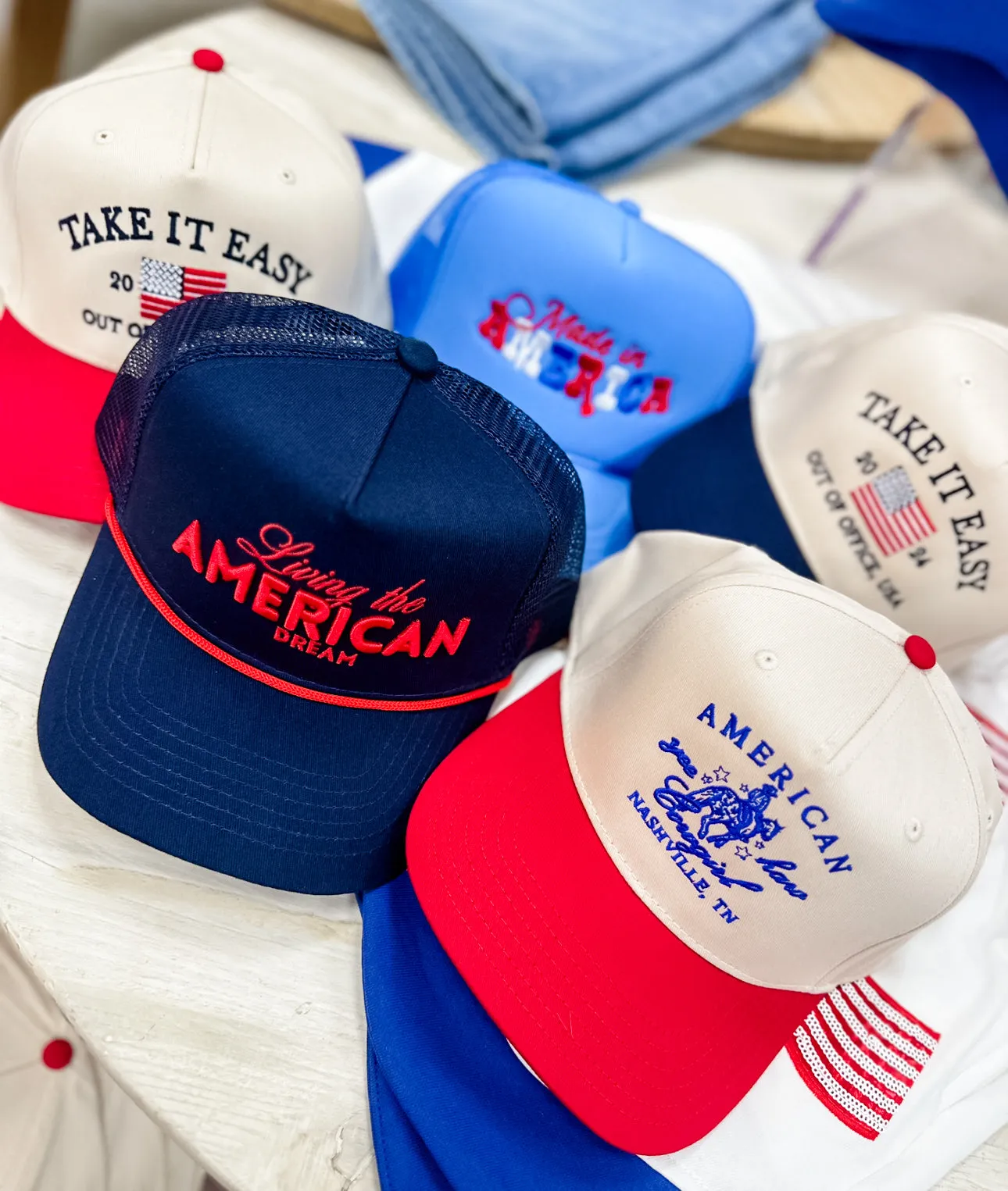 Living The American Dream Trucker Hat sold by Mimosa product image thumbnail 2