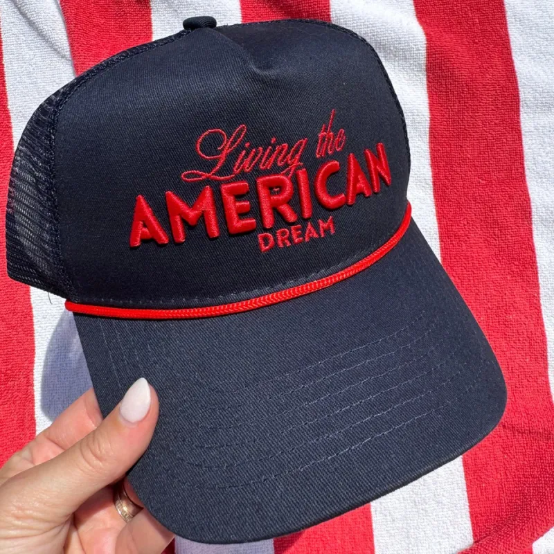 Living The American Dream Trucker Hat sold by Mimosa