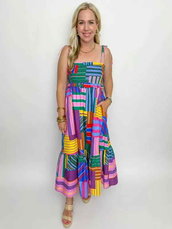 Antigua Multicolor Midi Dress sold by Mimosa
