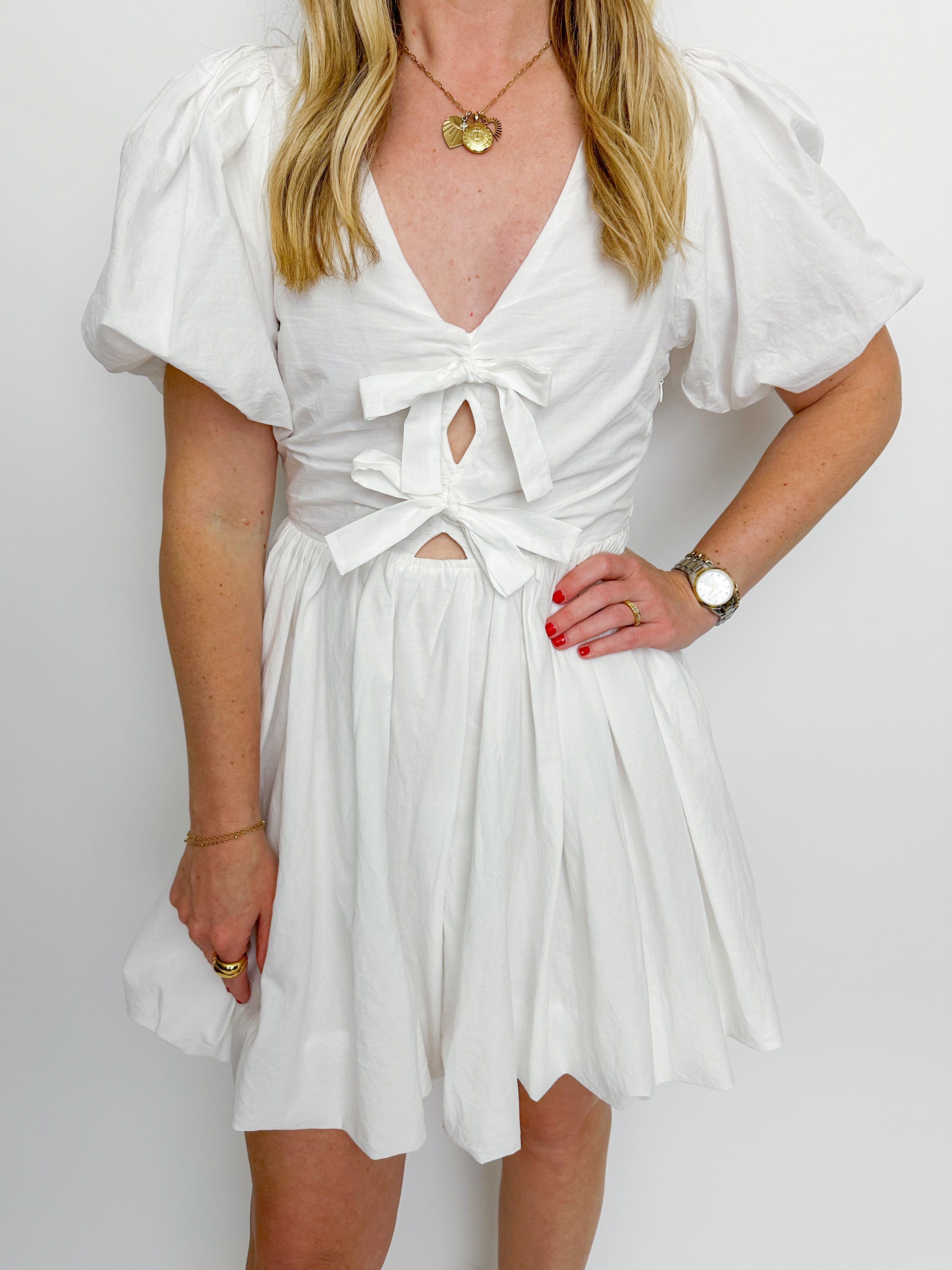 Britta Bow Front Bubble Dress sold by Mimosa product image thumbnail 2