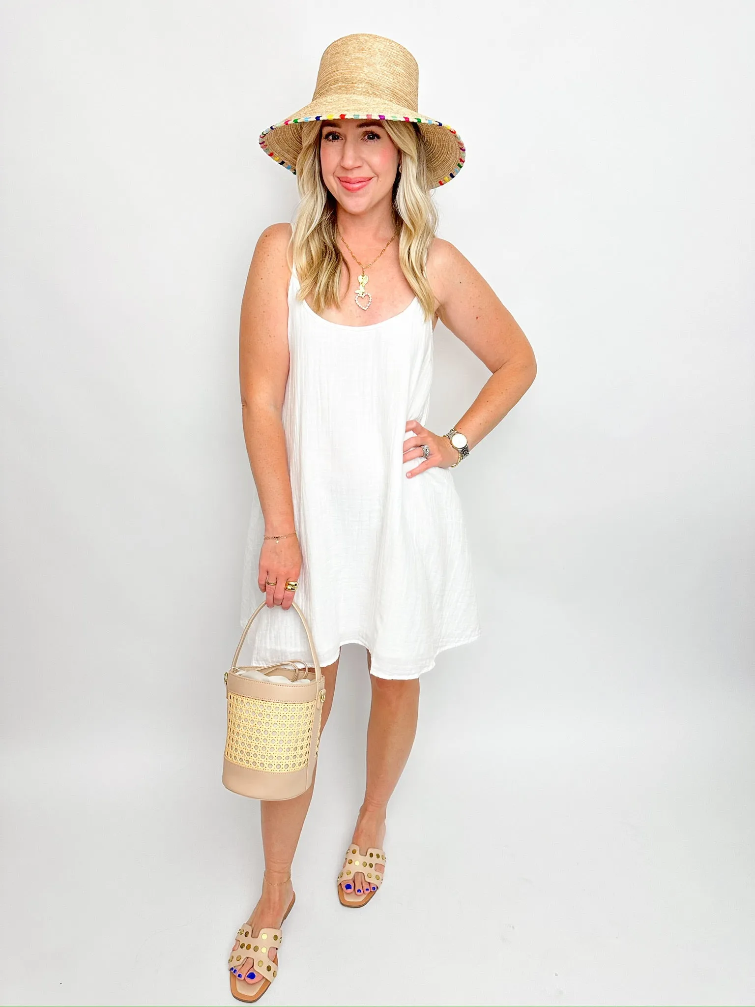 ZS Shana Gauze Mini Dress sold by Mimosa