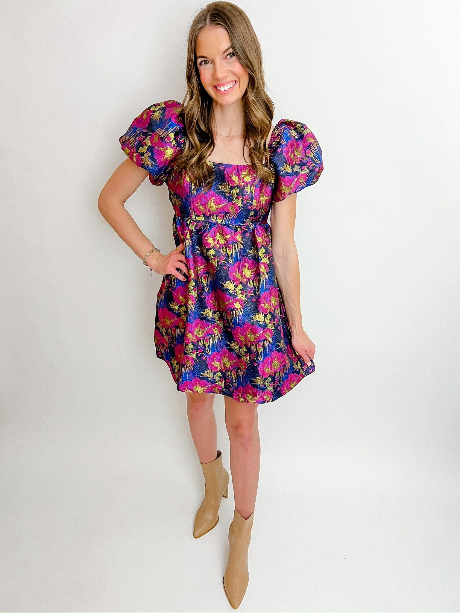 Midnight Dreams Jacquard Dress sold by Mimosa