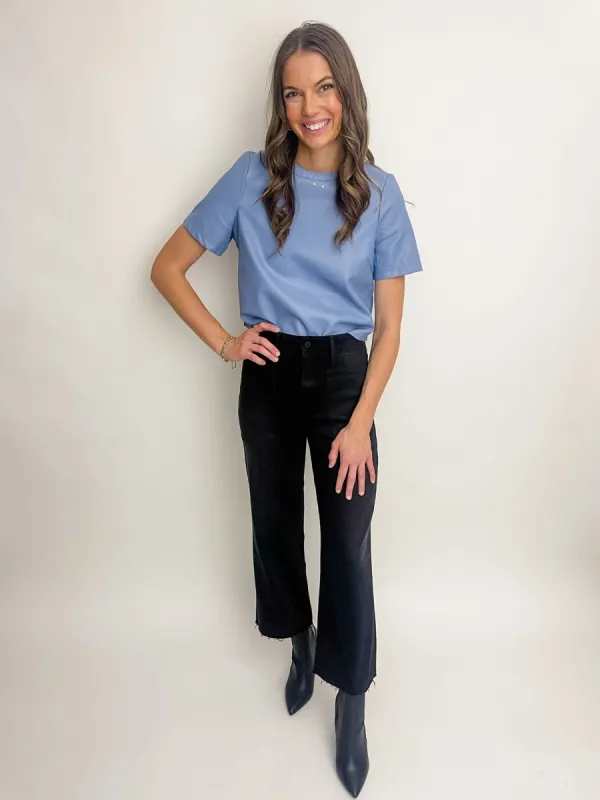 Bluebird Leather Boxy Top sold by Mimosa