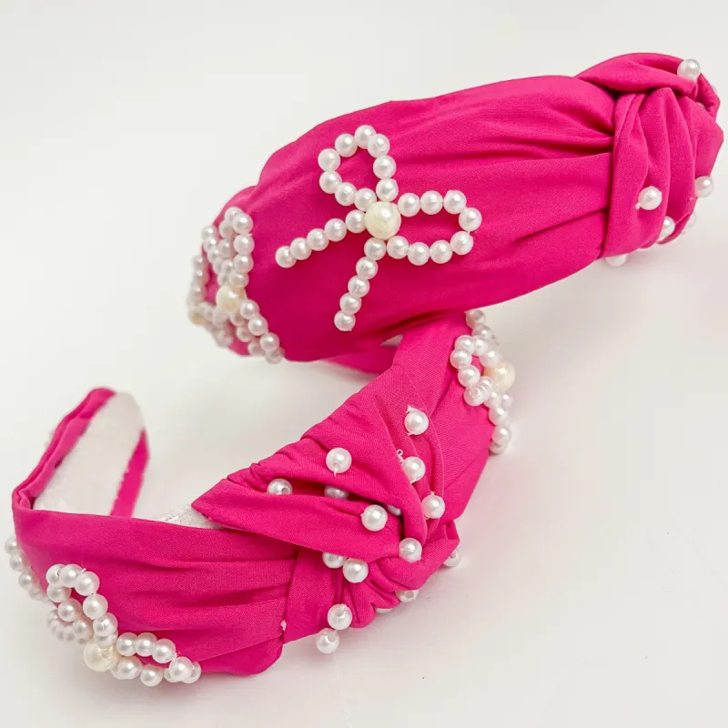 Pearl Bow Knot Headband sold by Mimosa