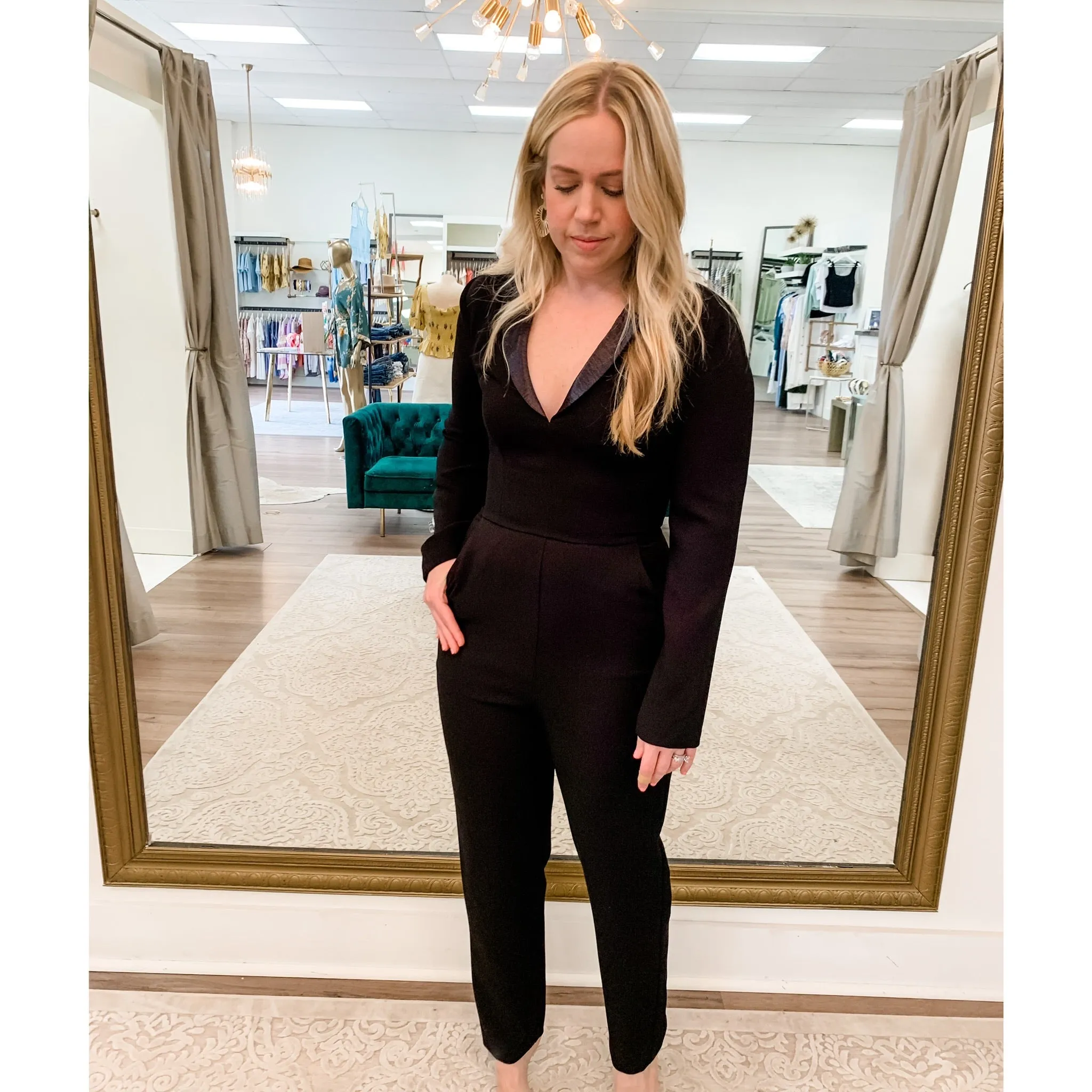 Tuxedo LS Jumpsuit sold by Mimosa