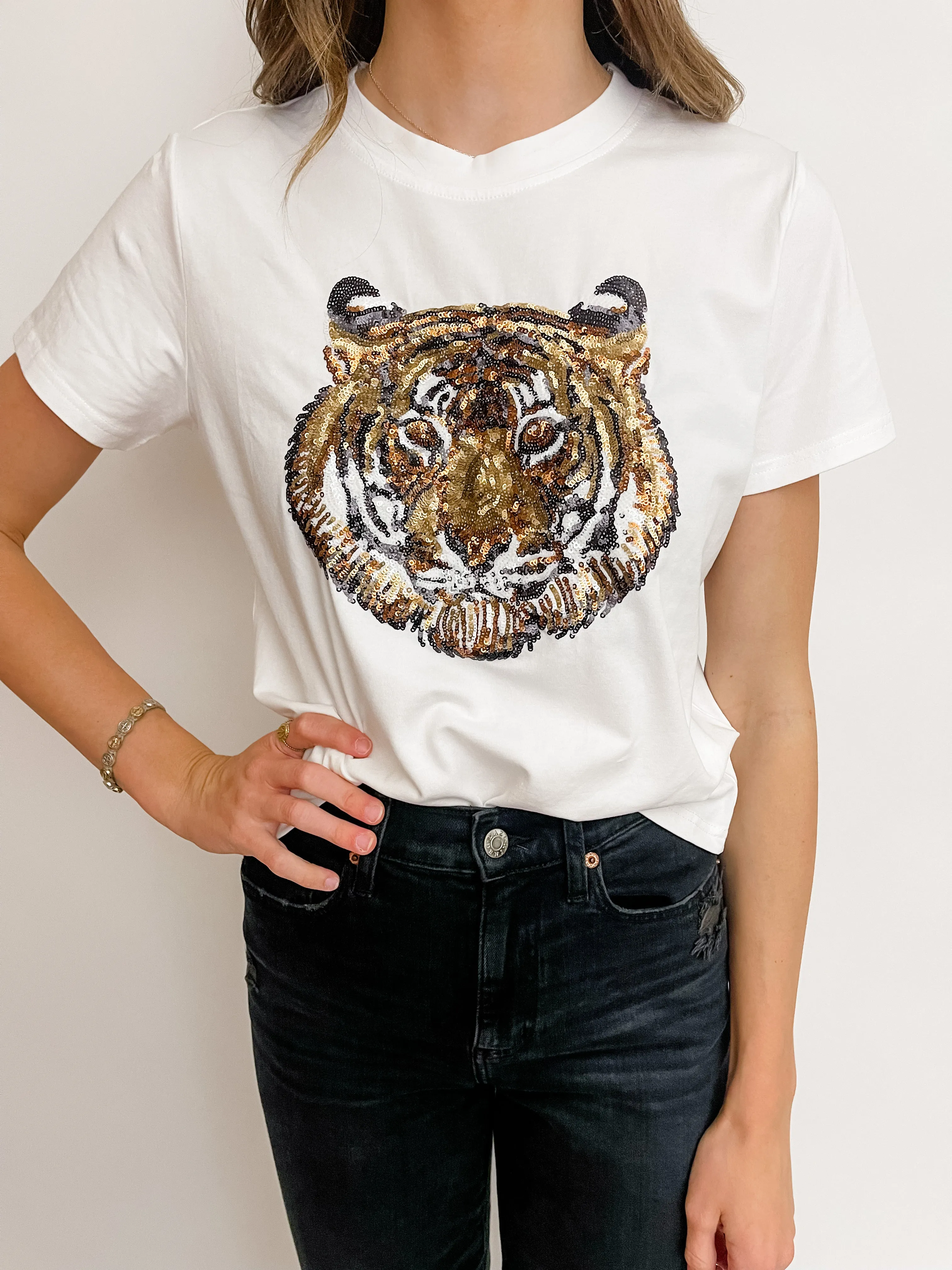 The Sequin Shirt White Tiger sold by Mimosa product image thumbnail 3