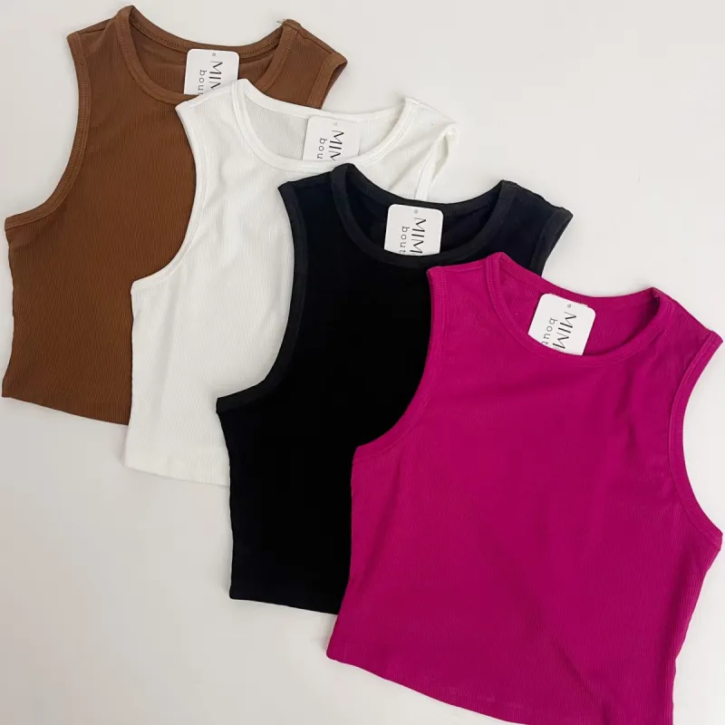 Micro Rib Crop Tank sold by Mimosa