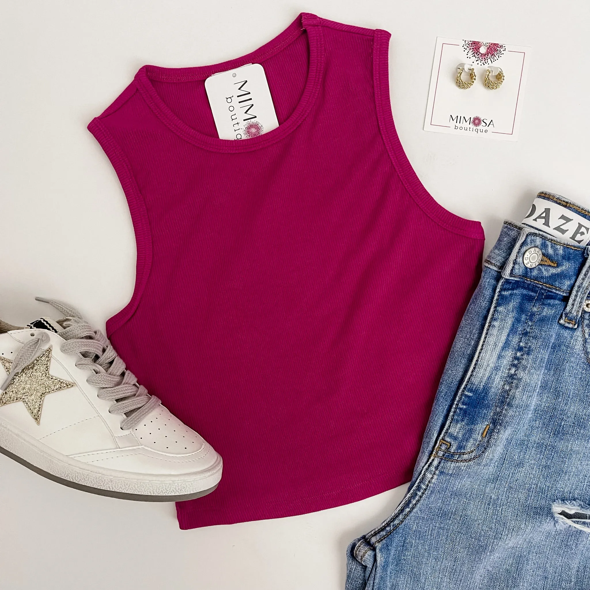 Micro Rib Crop Tank sold by Mimosa product image thumbnail 4