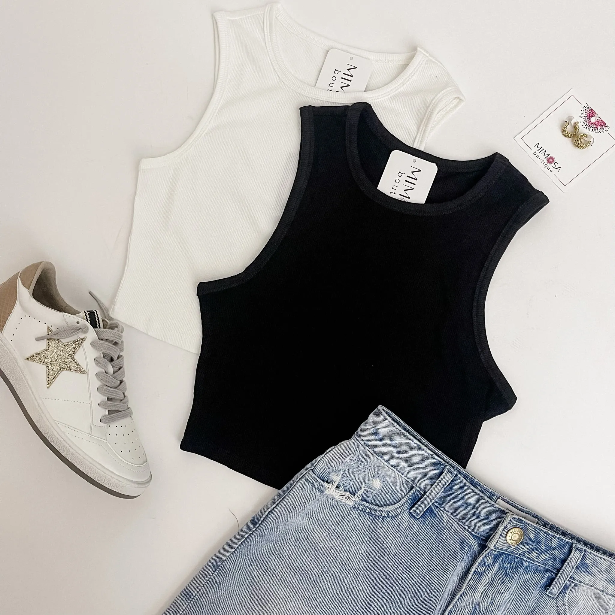 Micro Rib Crop Tank sold by Mimosa product image thumbnail 5