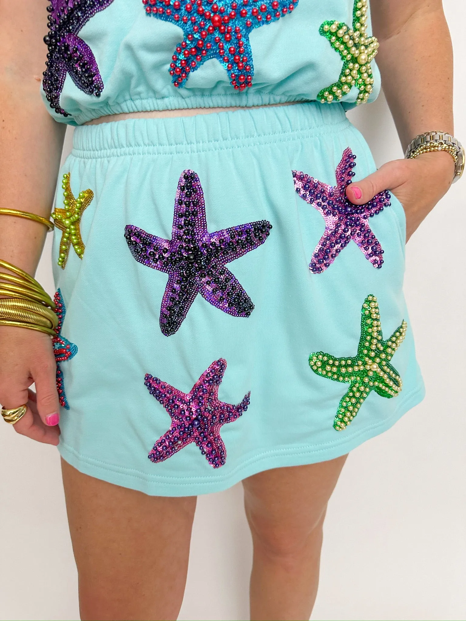 Starfish Sequin Skort sold by Mimosa product image thumbnail 4