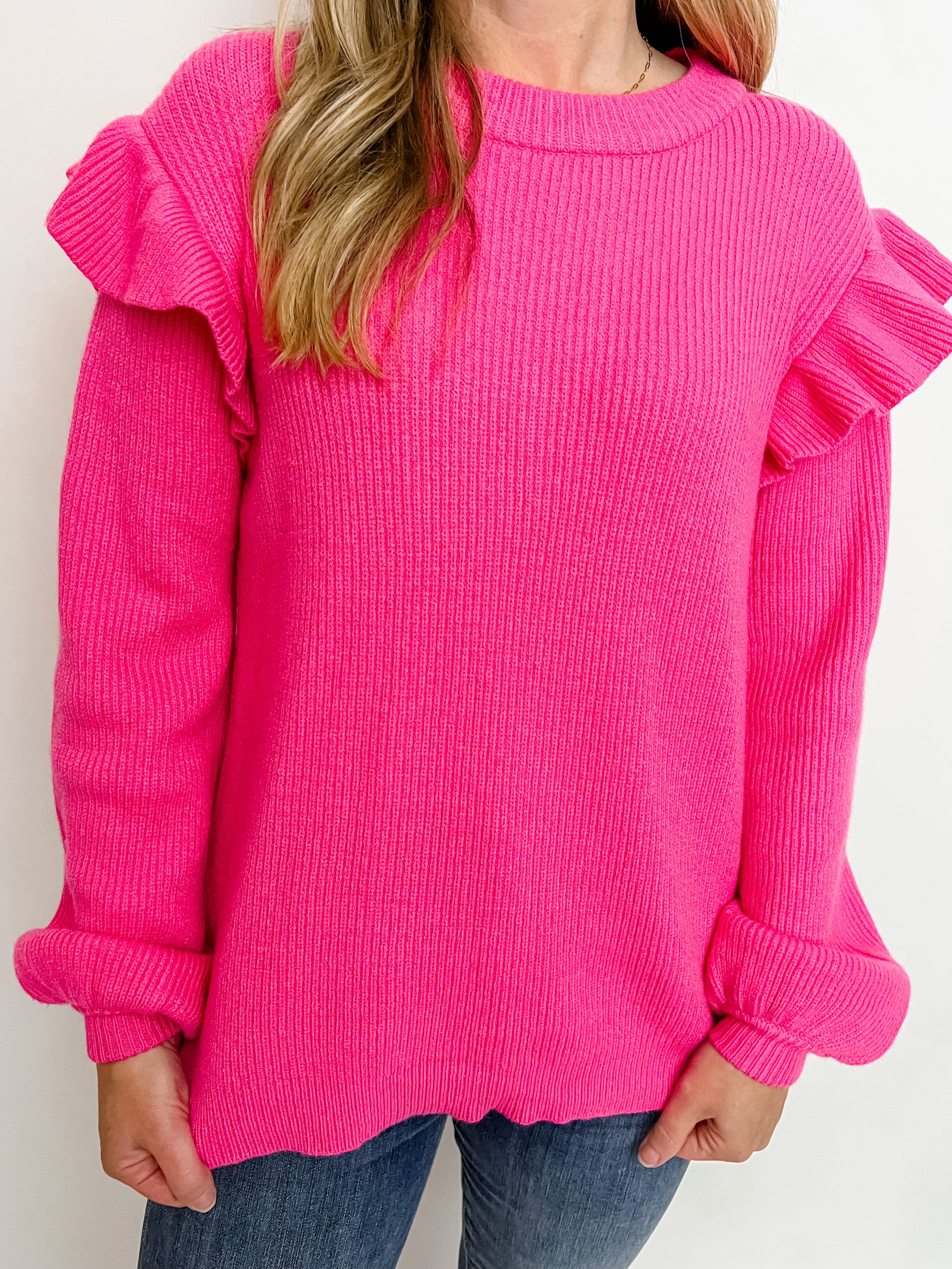 Rayna Ruffle Shoulder Sweater sold by Mimosa product image thumbnail 2