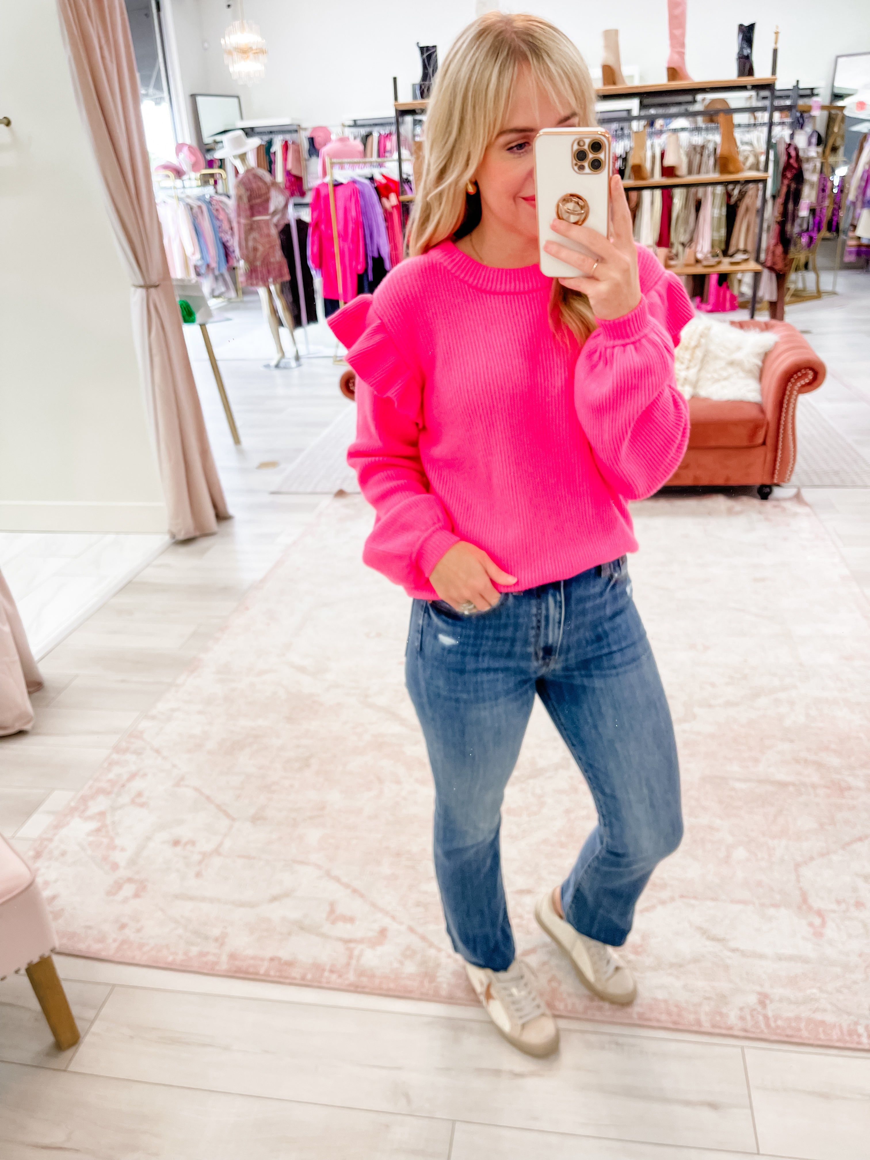 Rayna Ruffle Shoulder Sweater sold by Mimosa product image thumbnail 3