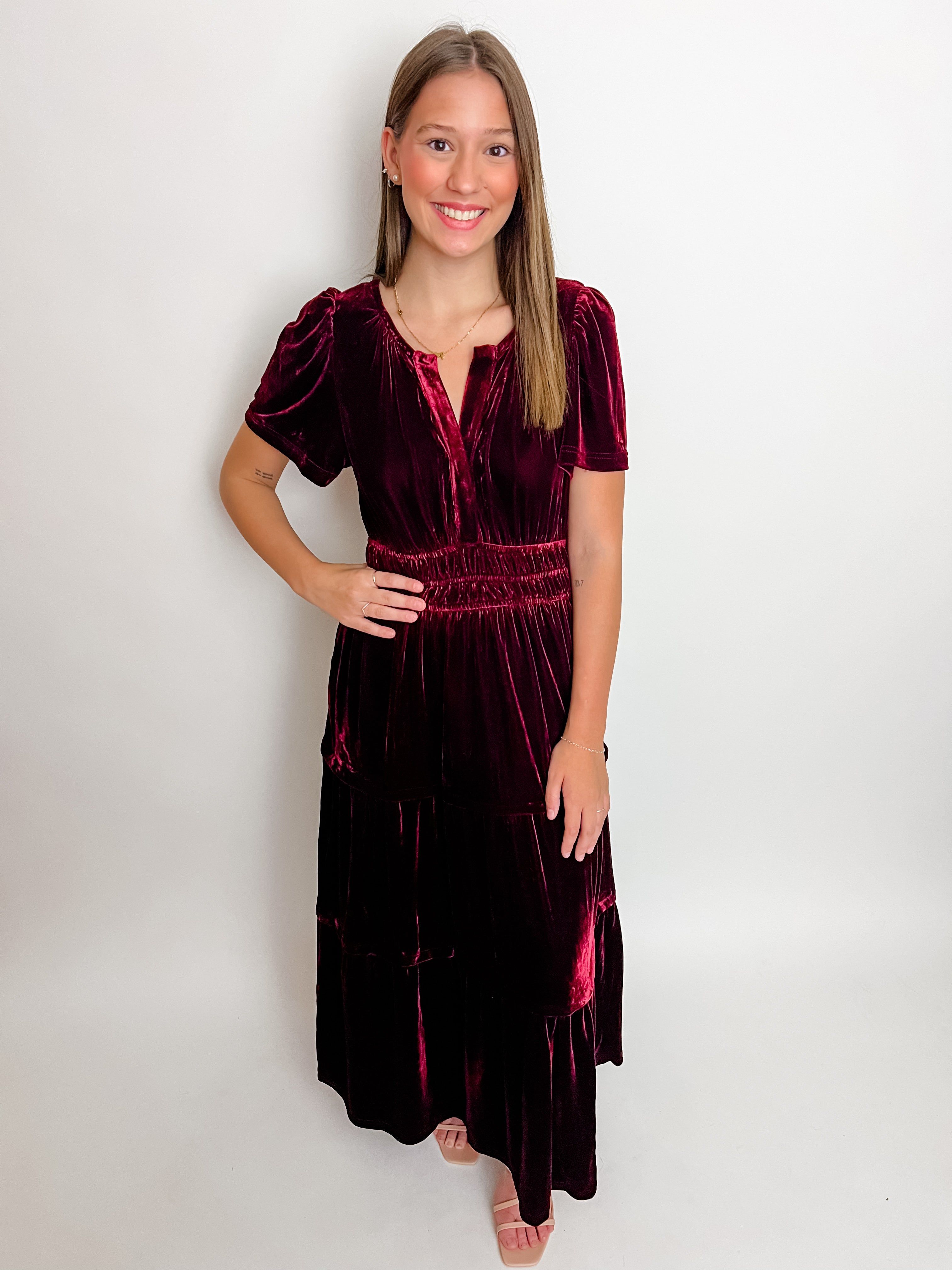 Esmeralda Velvet Maxi Dress sold by Mimosa product image thumbnail 2