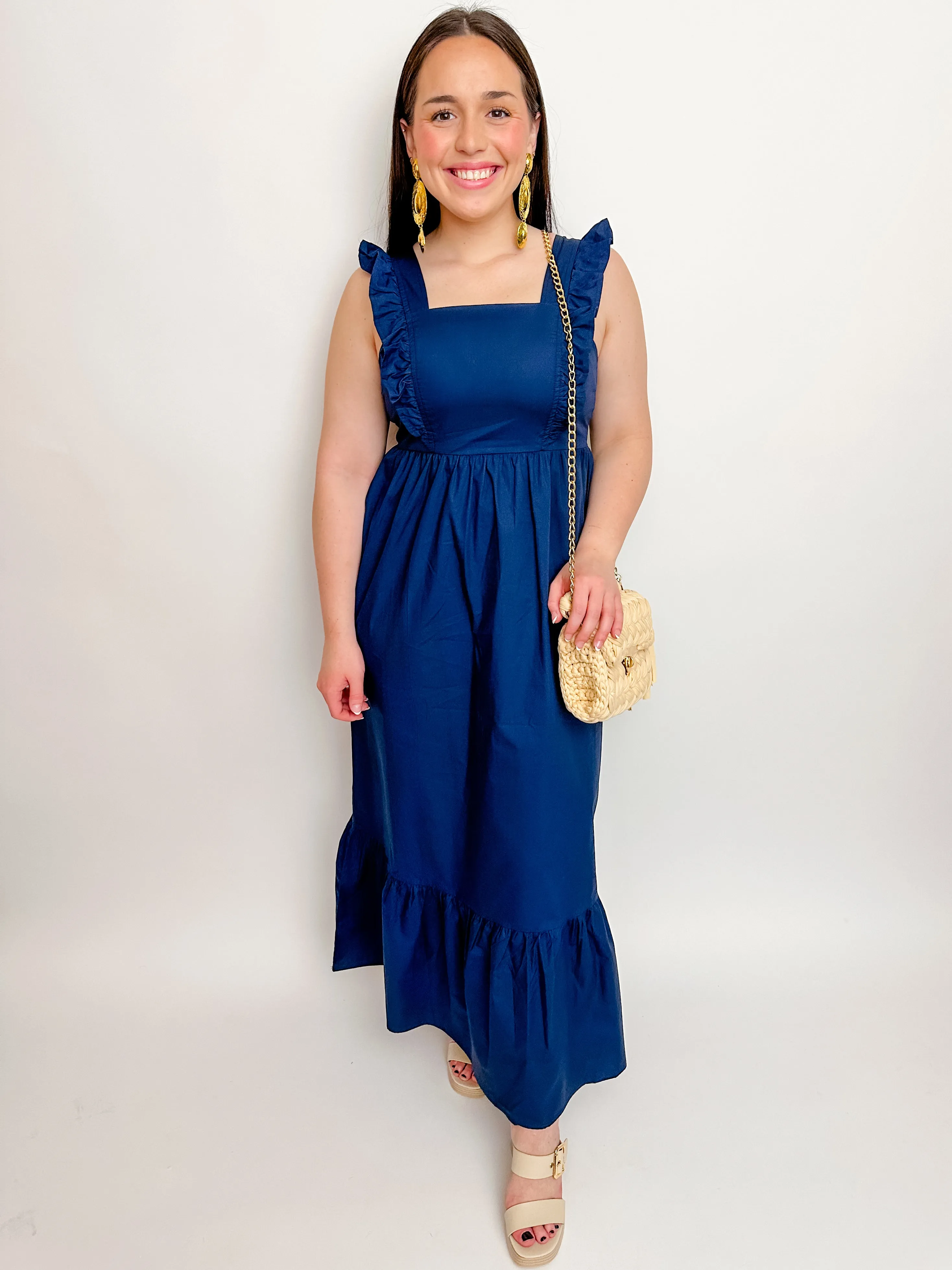 Raven Ruffled Maxi Dress sold by Mimosa