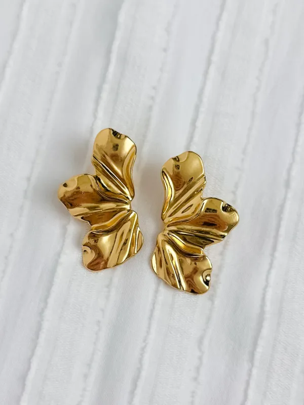 French Petal Stud Earring sold by Mimosa