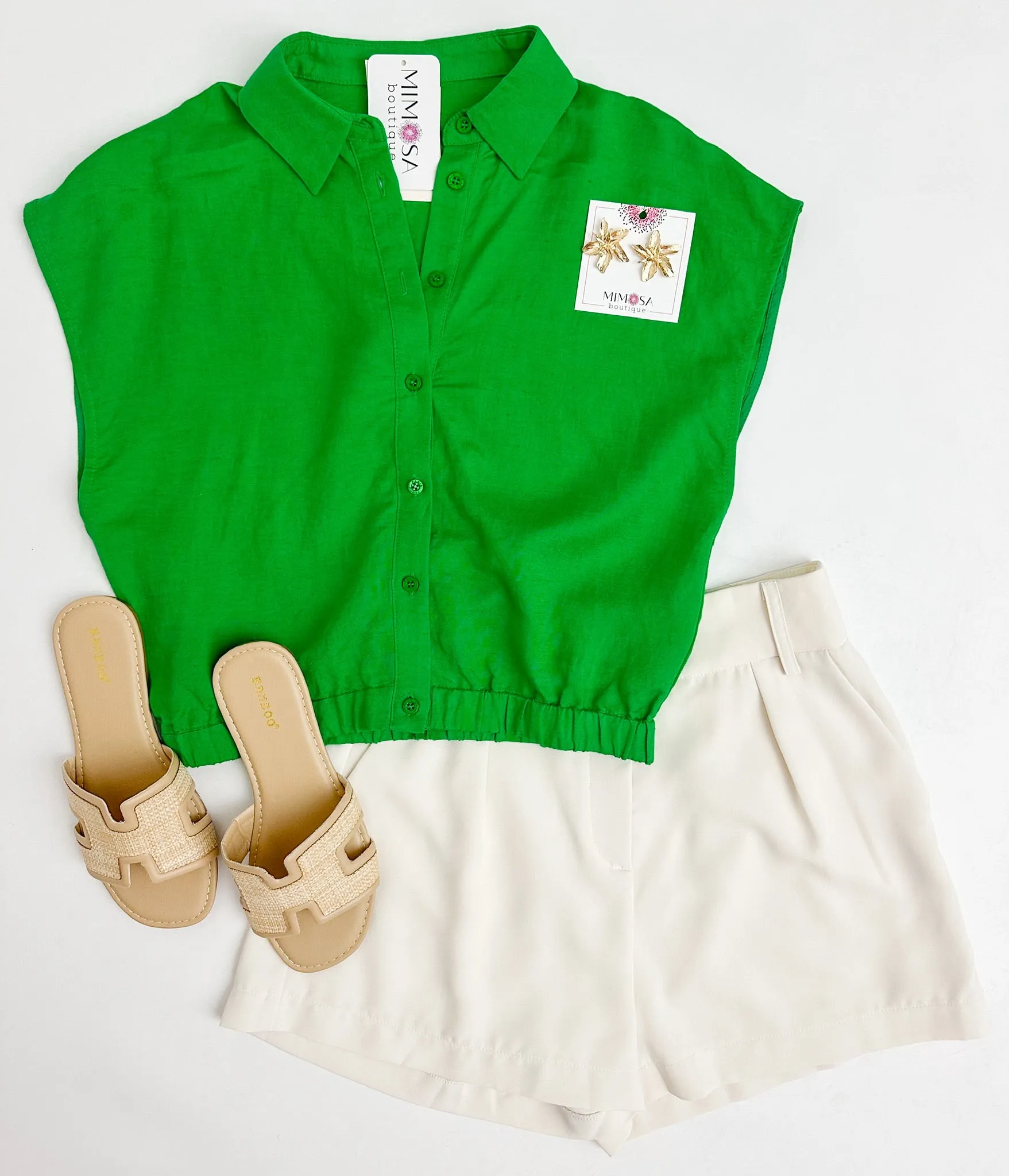 Elvan Button Up Blouse sold by Mimosa