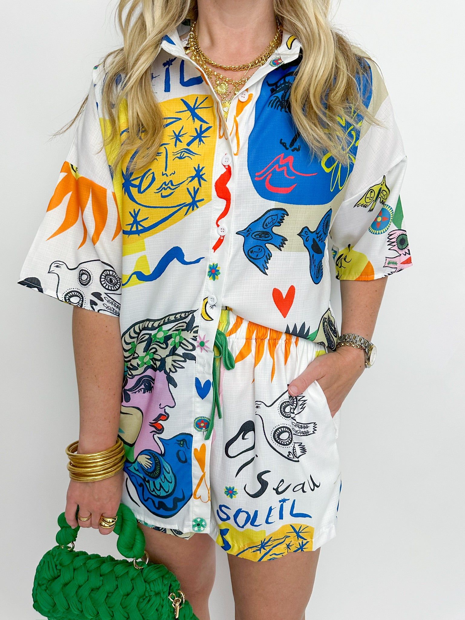 Soleil Printed Button Up sold by Mimosa product image thumbnail 2