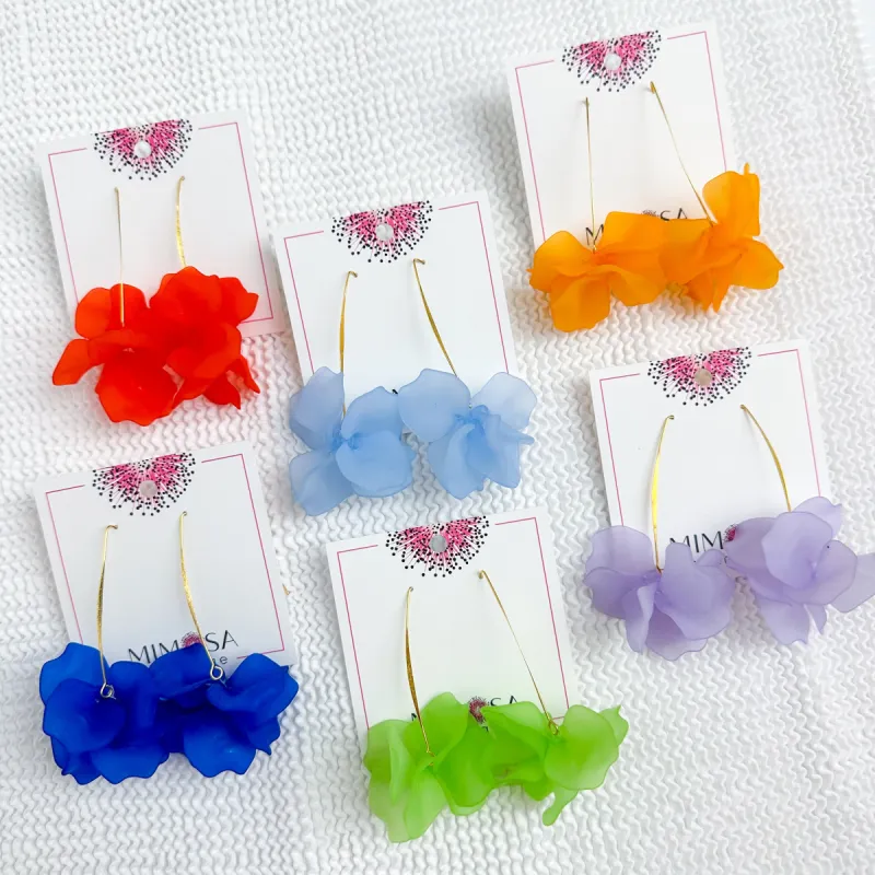 Acrylic Floating Petals Earring sold by Mimosa