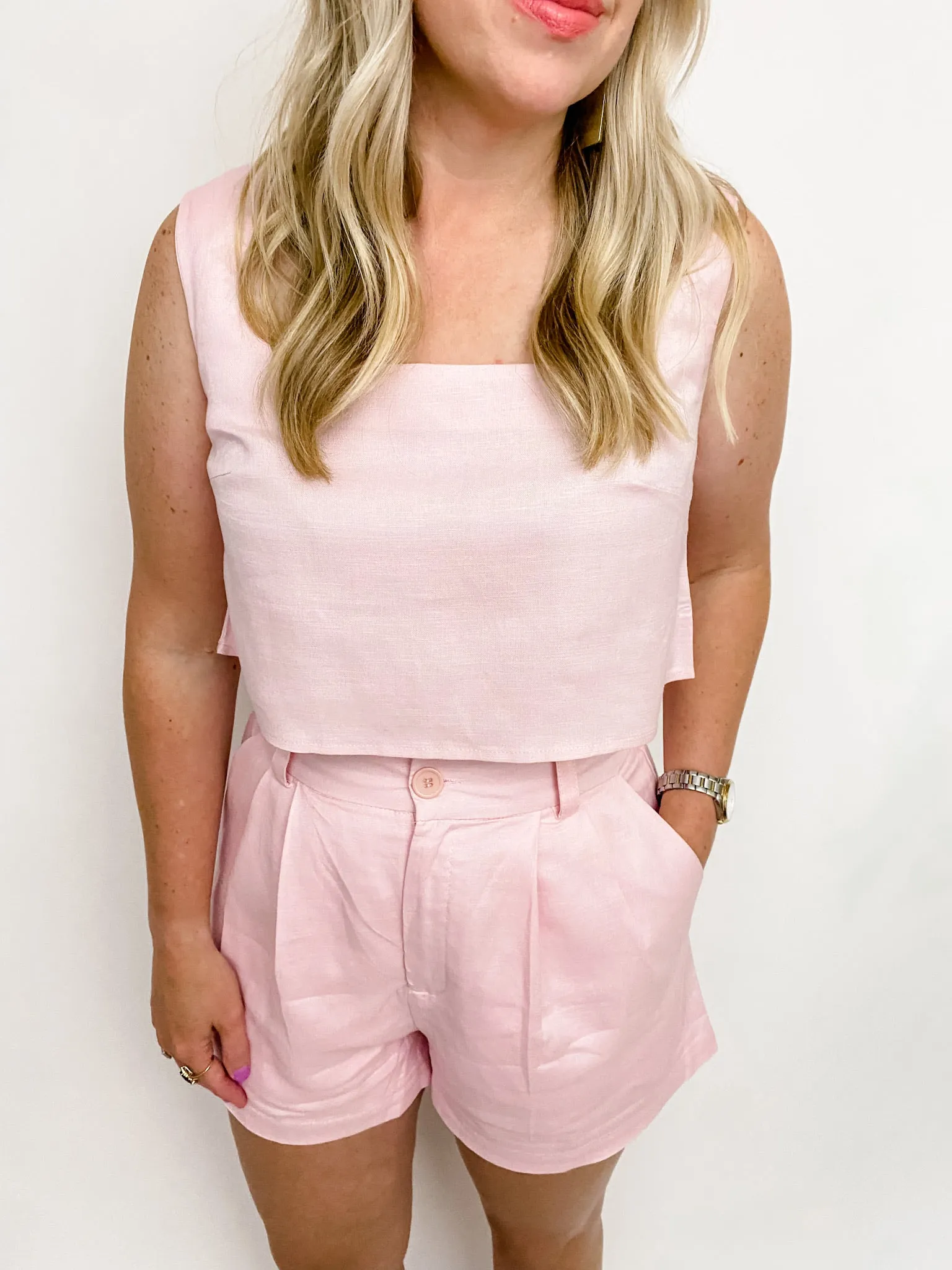 Super Crop Linen Tank sold by Mimosa product image thumbnail 5