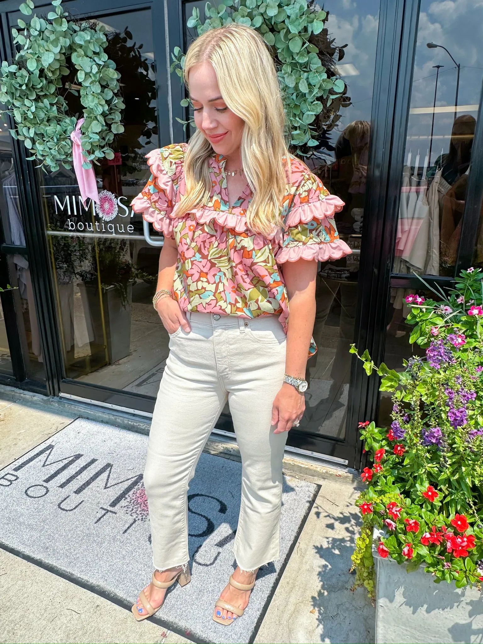 Rowan Scallop Sleeve Blouse sold by Mimosa product image thumbnail 3