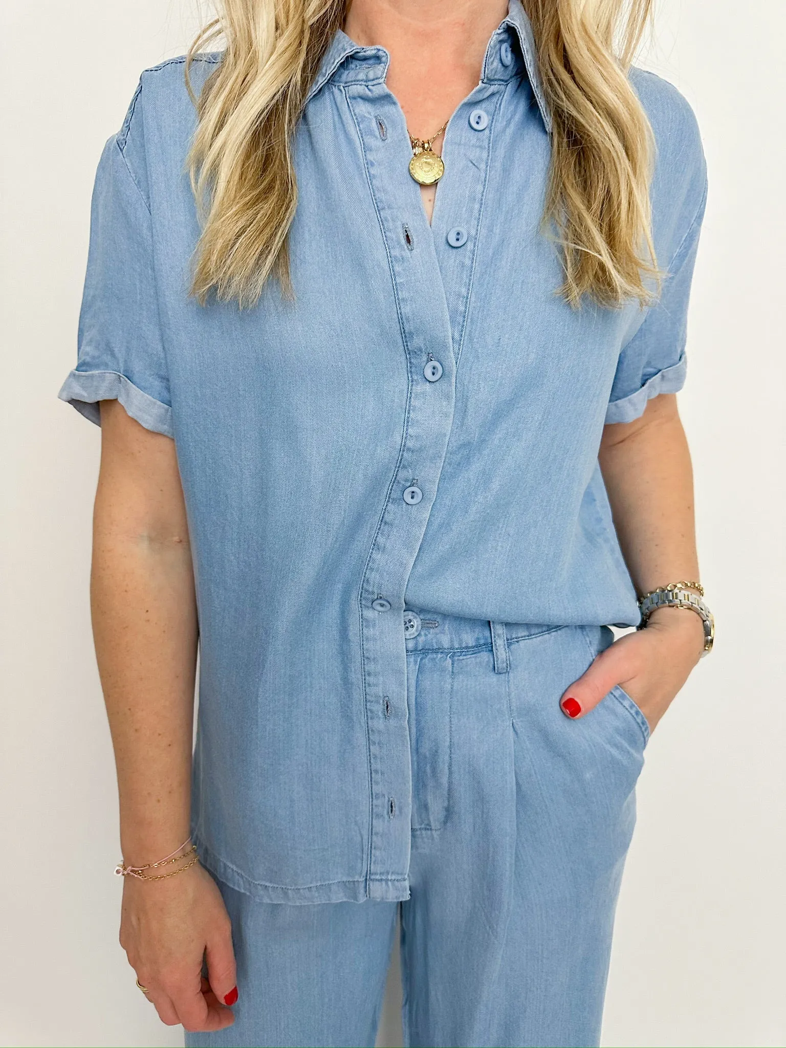 Soft Breeze Chambray Shirt sold by Mimosa product image thumbnail 4