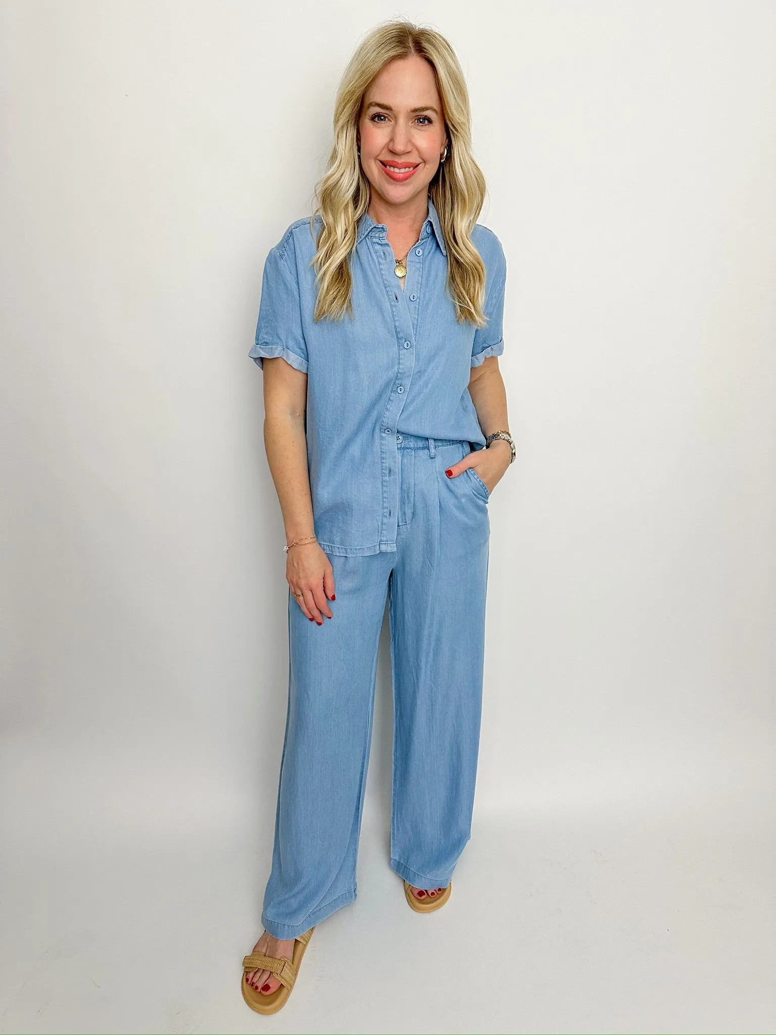 Soft Breeze Chambray Shirt sold by Mimosa
