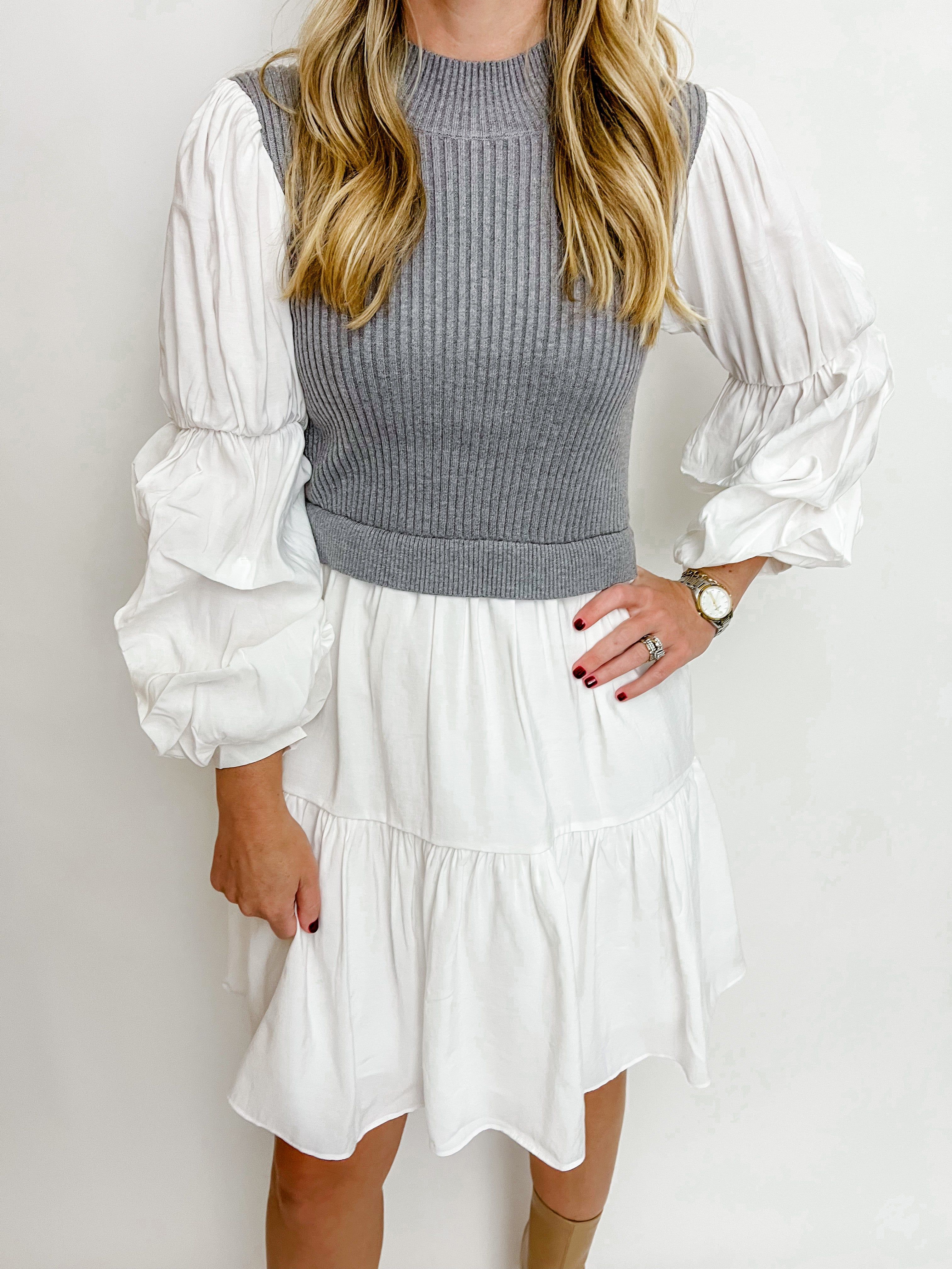 Janelle Sweater Top Mini Dress sold by Mimosa product image thumbnail 2