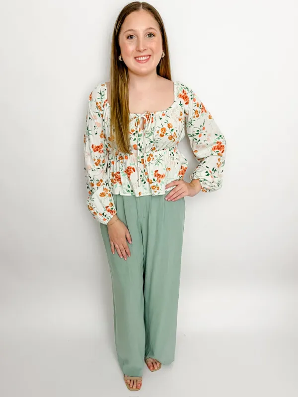 Bloom Brigade Peplum Top sold by Mimosa